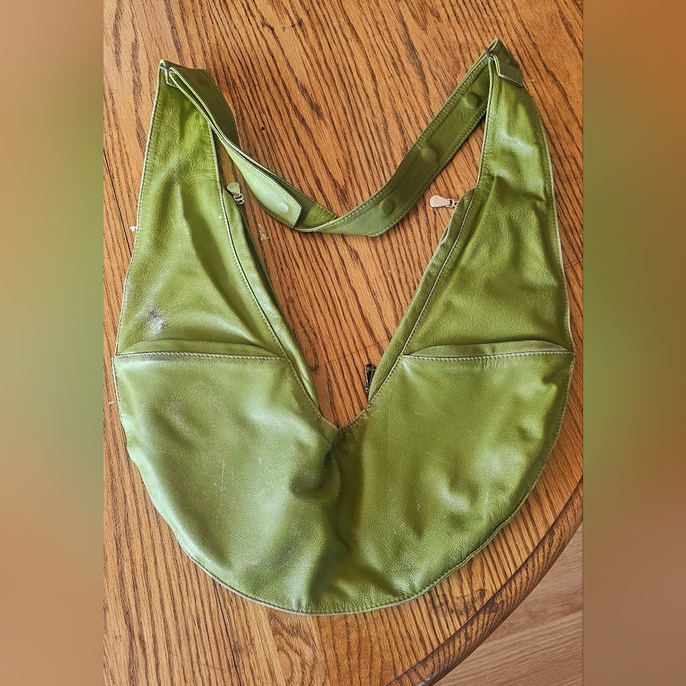 Green Leather Sashbag